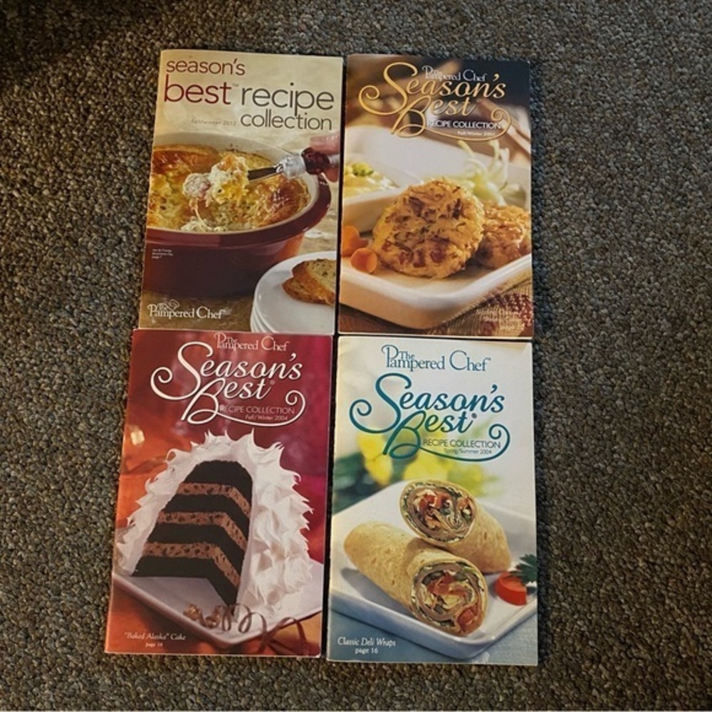 Pampered Chef‎ Seasons Best Recipe Collection Books 4 Total